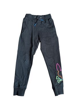 PSYCHO BUNNY - BOYS LEO BUNNY PANTS - BLACK